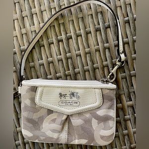 Coach signature wristlet